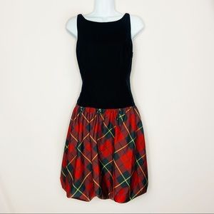 American Living Velvet Plaid Holiday Dress